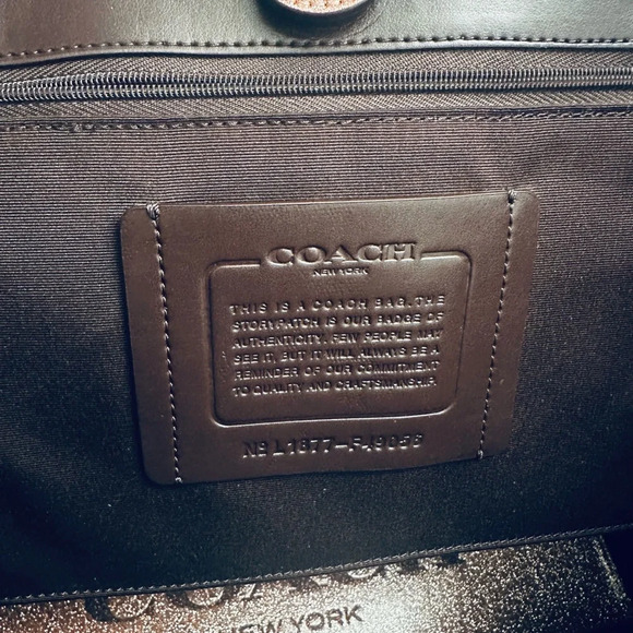 Coach Leather Metallic Glitter Rose Pink Large Tote Bag NWT - Picture 3 of 11